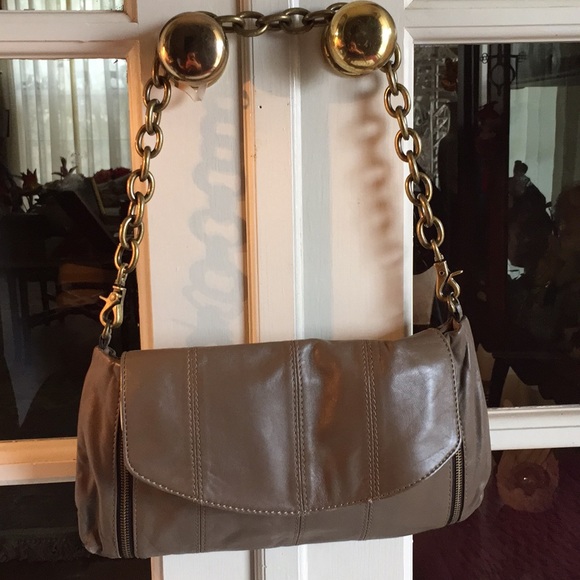 Hype grey leather chain strap shoulder bag- NWT - Picture 2 of 8